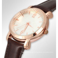 Unisex Adult Analogue Classic Couple Quartz Watch with Leather Strap